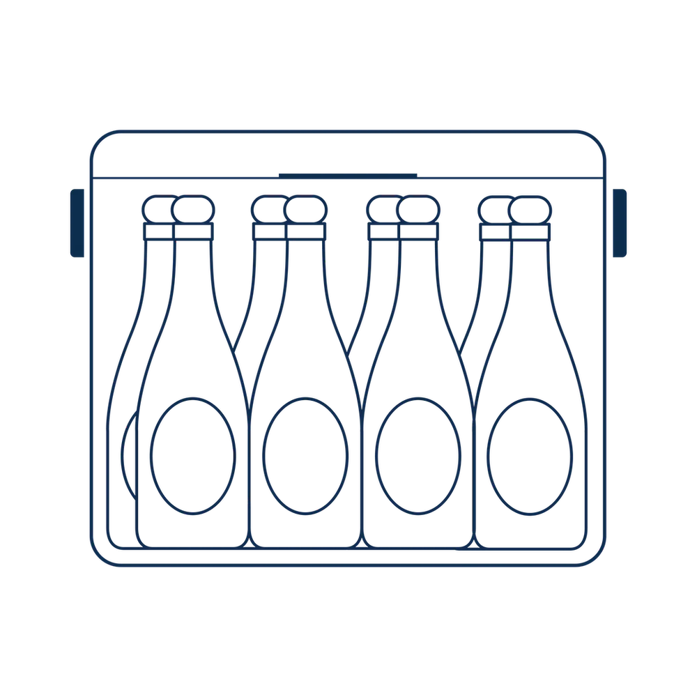 8 bottles of champagne 750ml